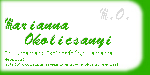 marianna okolicsanyi business card